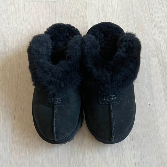 UGG Black Coquette Slippers Size 7 - Picture 2 of 10